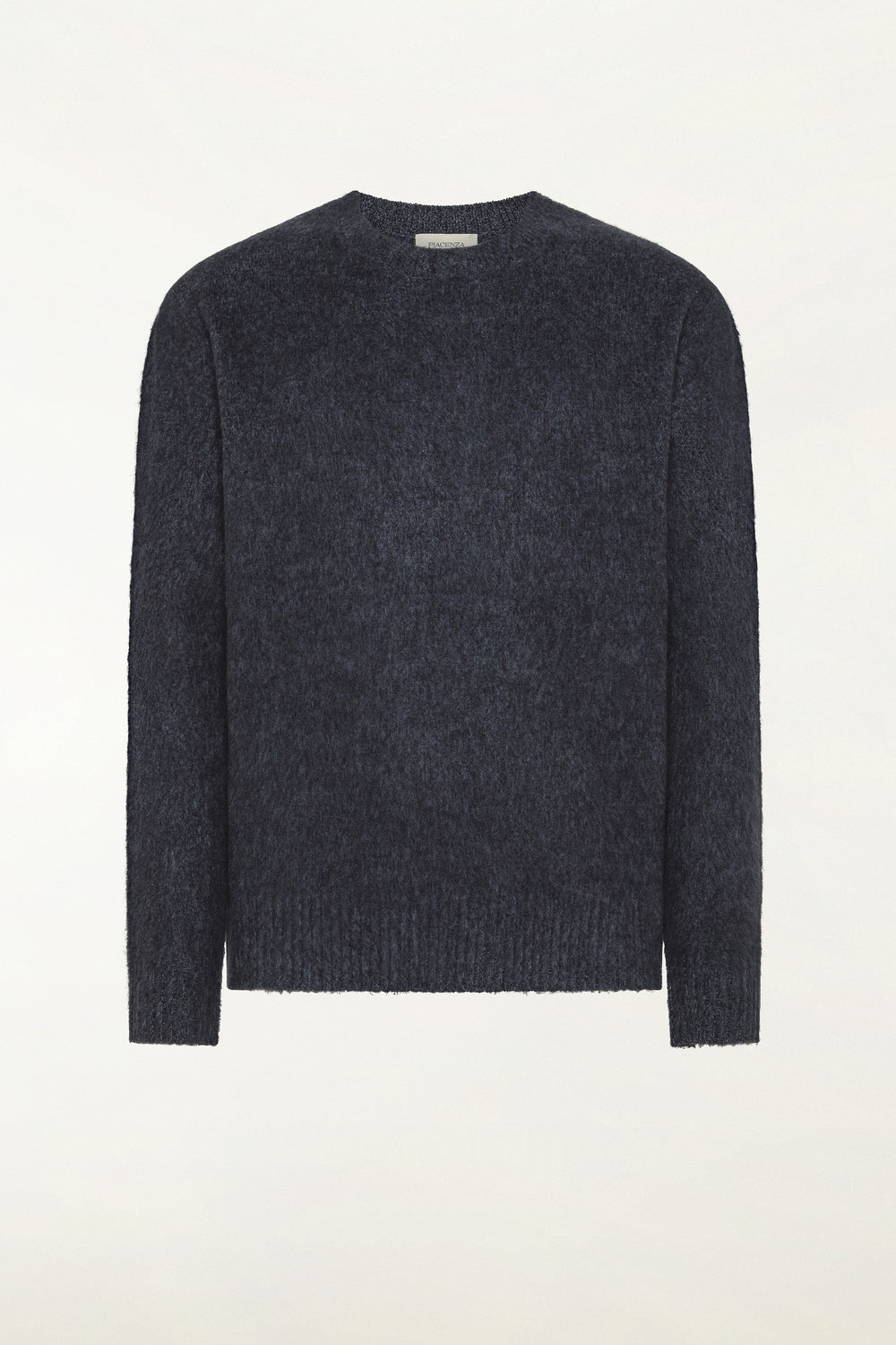 Blue cashmere crew neck sweater