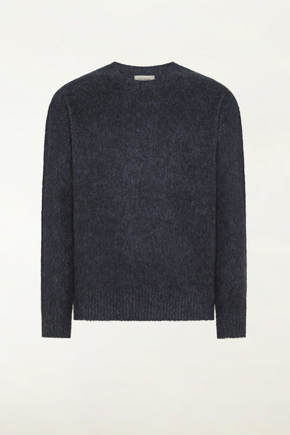 Blue cashmere crew neck sweater | PIACENZA 1733