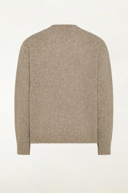 Girocollo in baby alpaca e lana color naturale | PIACENZA 1733