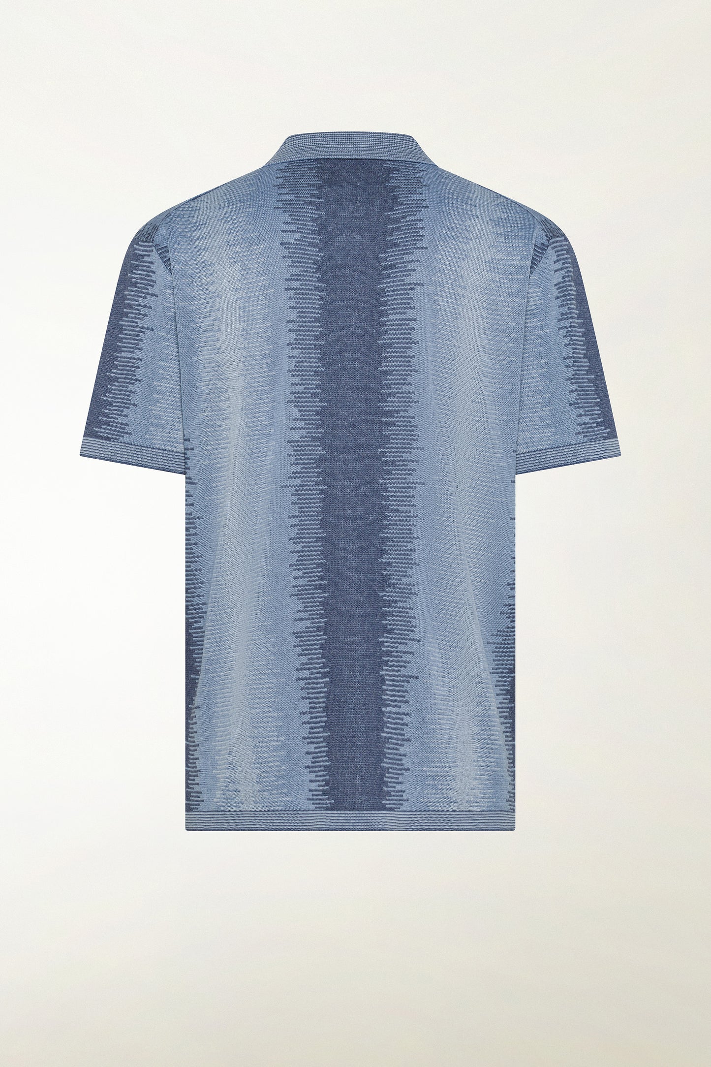 Camicia in seta e lino colore blu