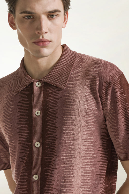 Antique pink silk and linen shirt - Shirt | PIACENZA 1733