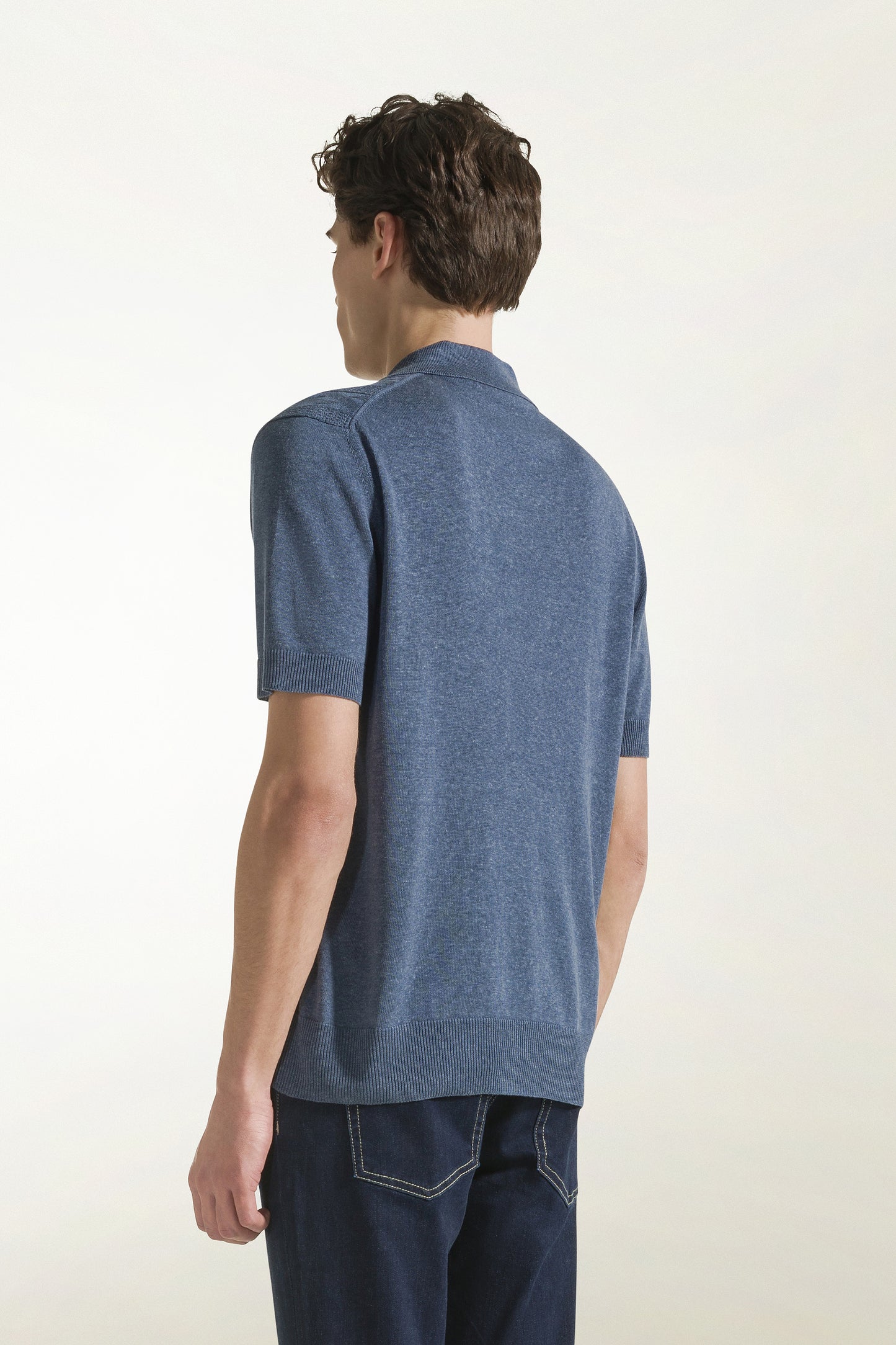 Bluette silk and linen polo shirt