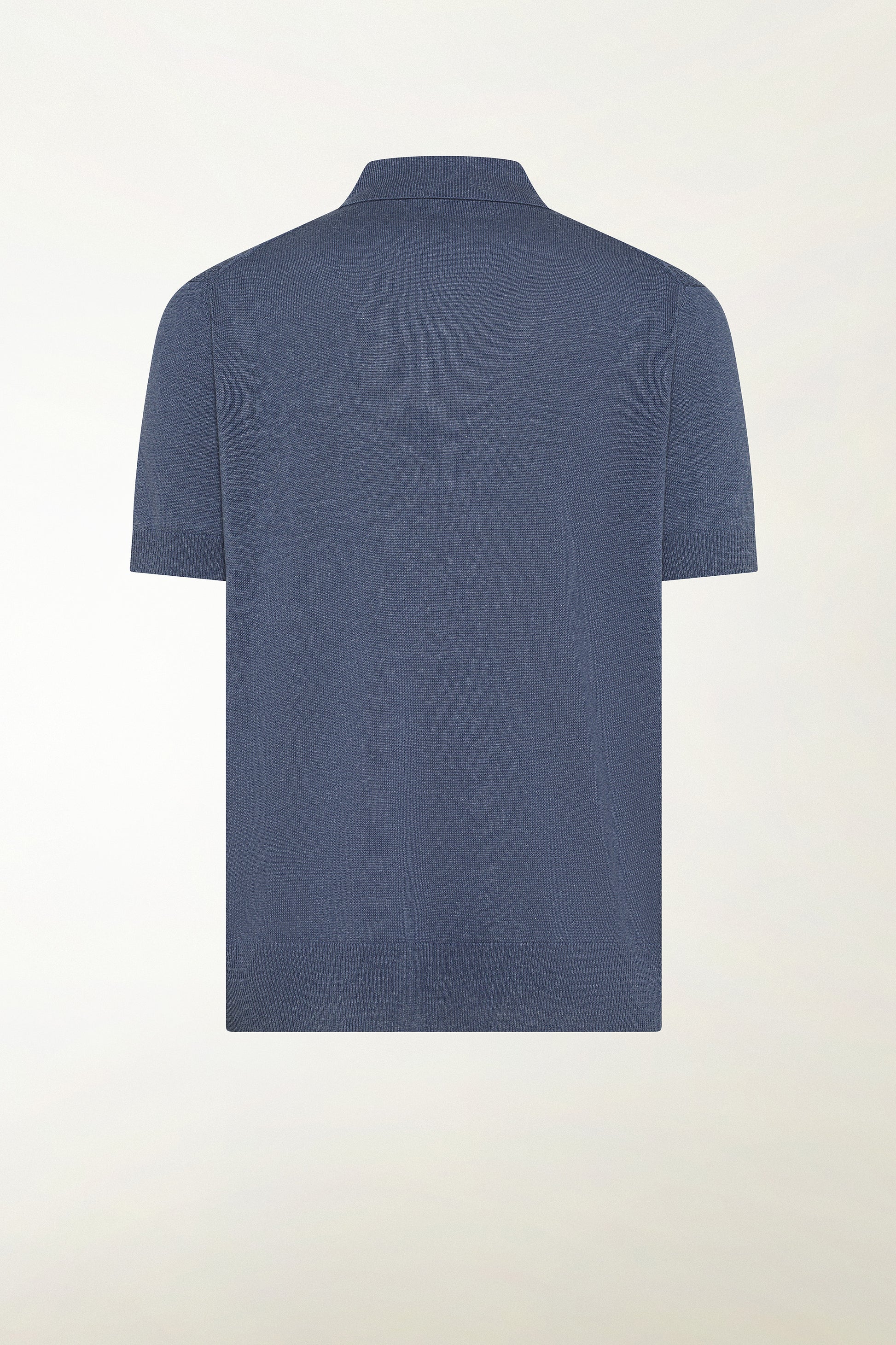 Bluette silk and linen polo shirt | PIACENZA 1733