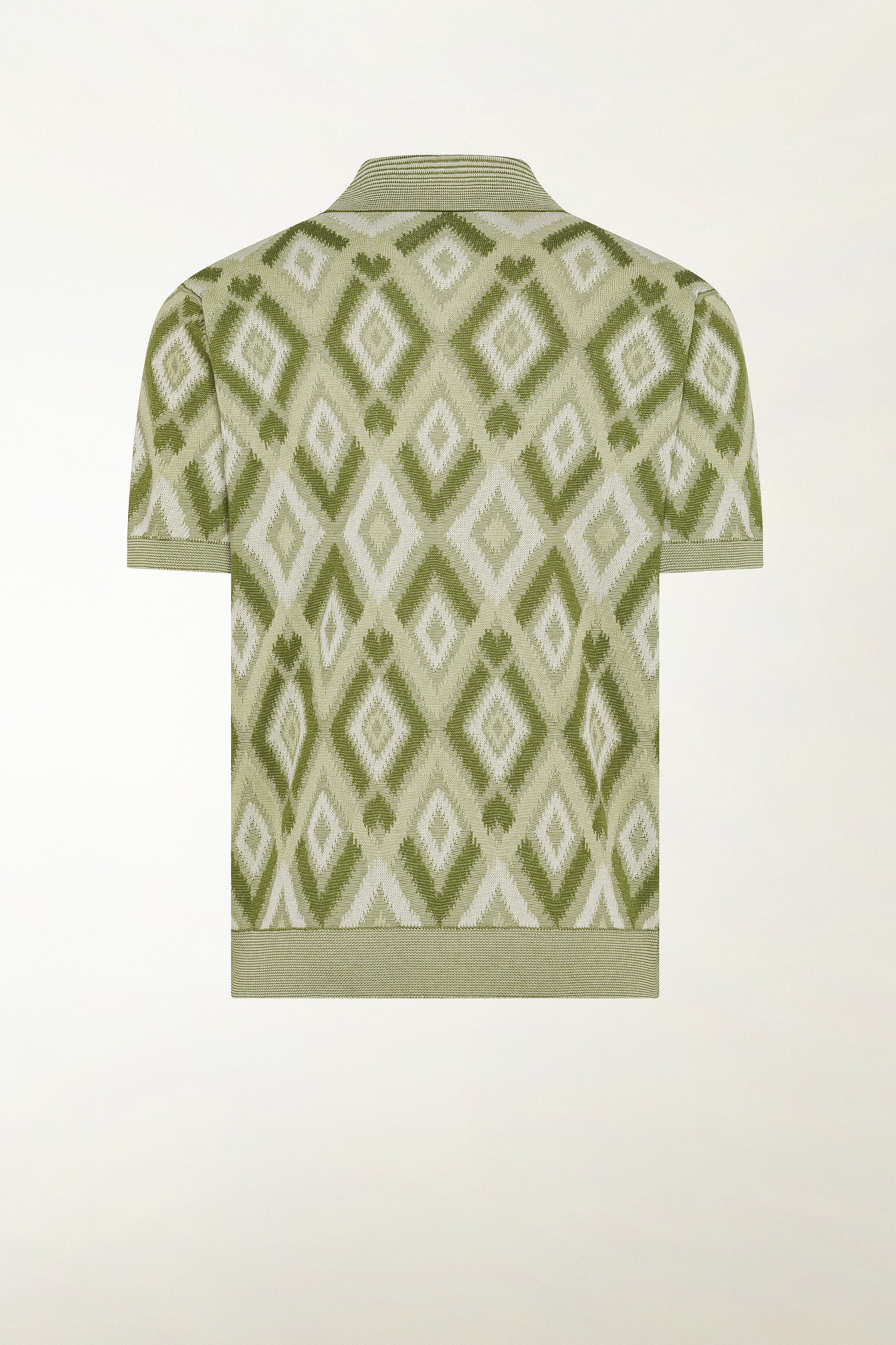 Green silk and cotton polo shirt | PIACENZA 1733