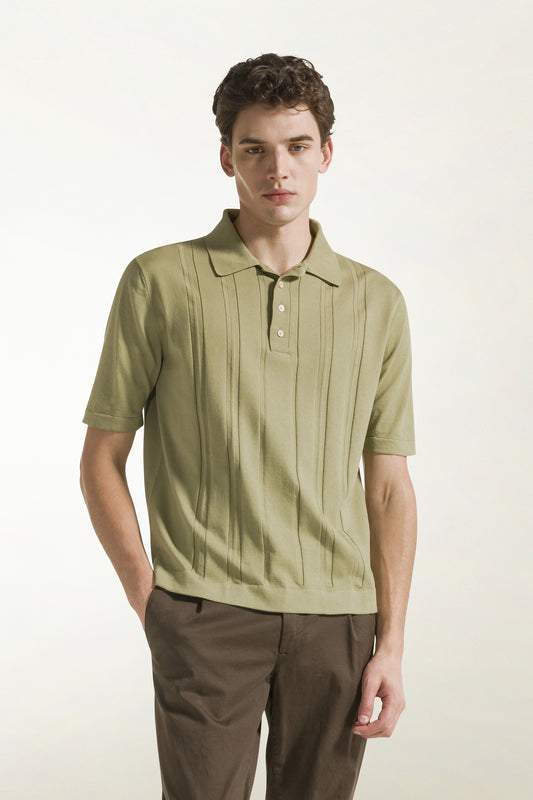 Polo in cotone colore verde oliva - Polo Uomo | PIACENZA 1733