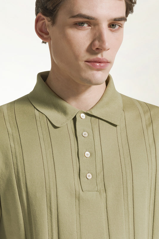 Polo in cotone colore verde oliva - Polo Uomo | PIACENZA 1733