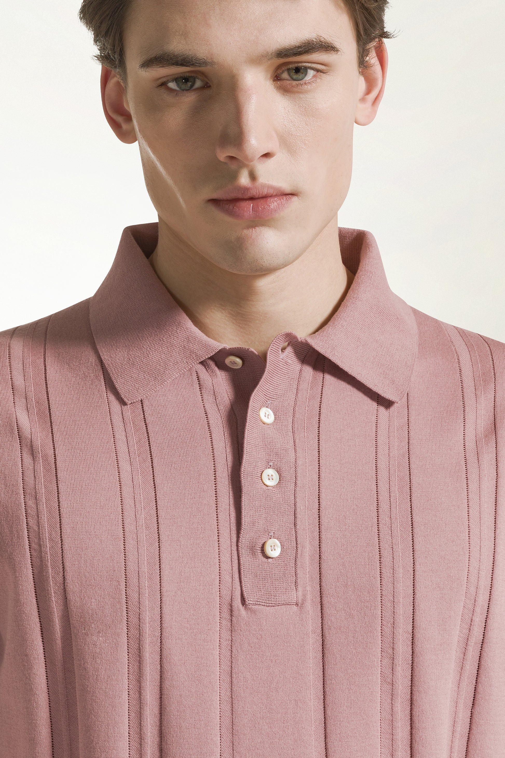Antique pink cotton polo shirt | PIACENZA 1733