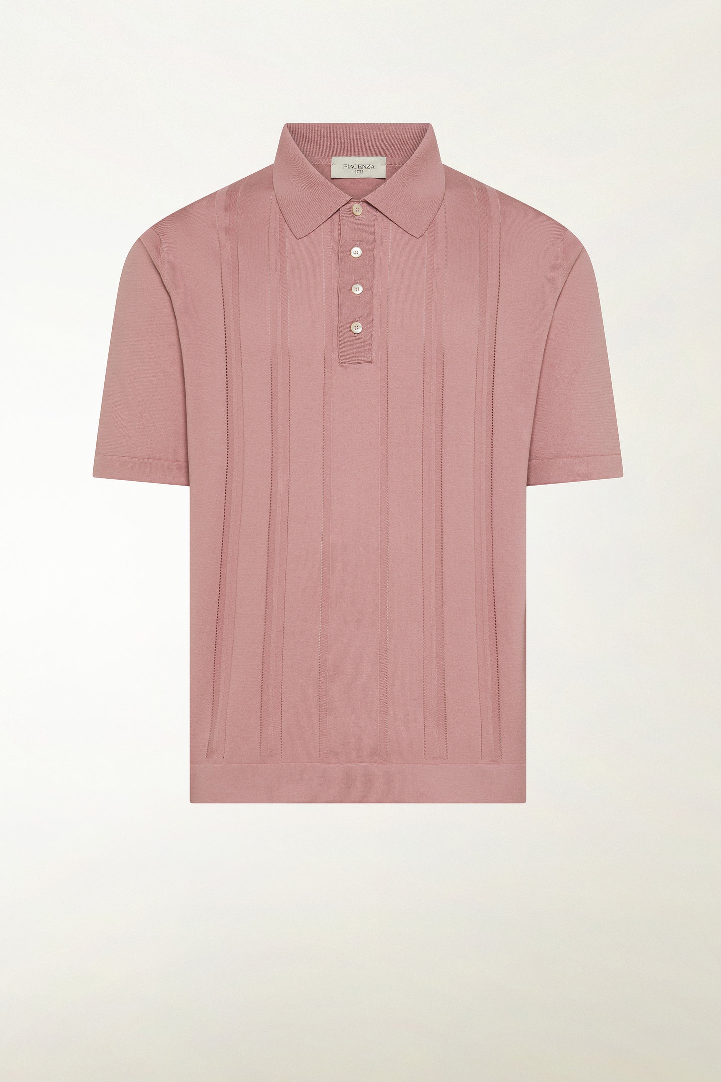 Antique pink cotton polo shirt