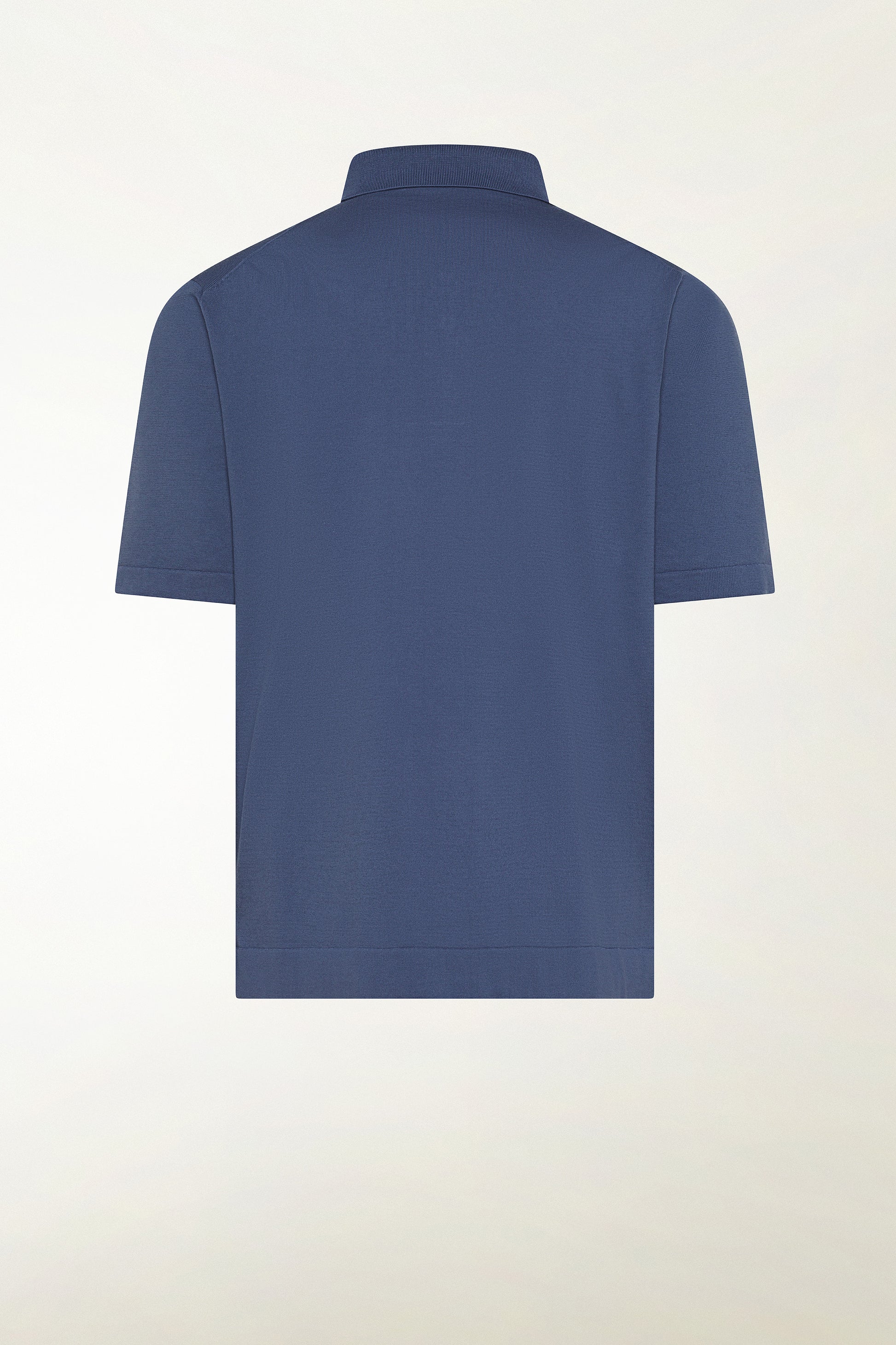 Indigo blue cotton polo shirt | PIACENZA 1733