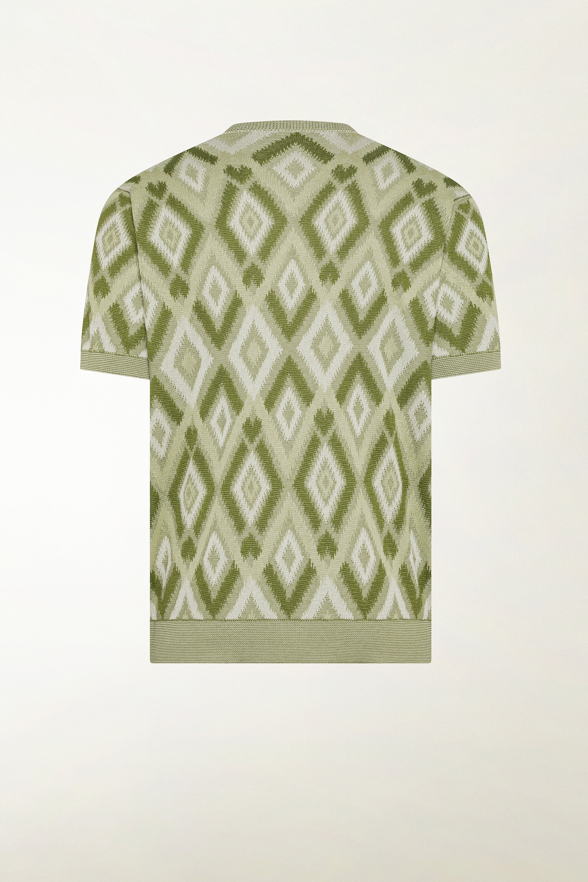 Green silk and cotton crewneck | PIACENZA 1733