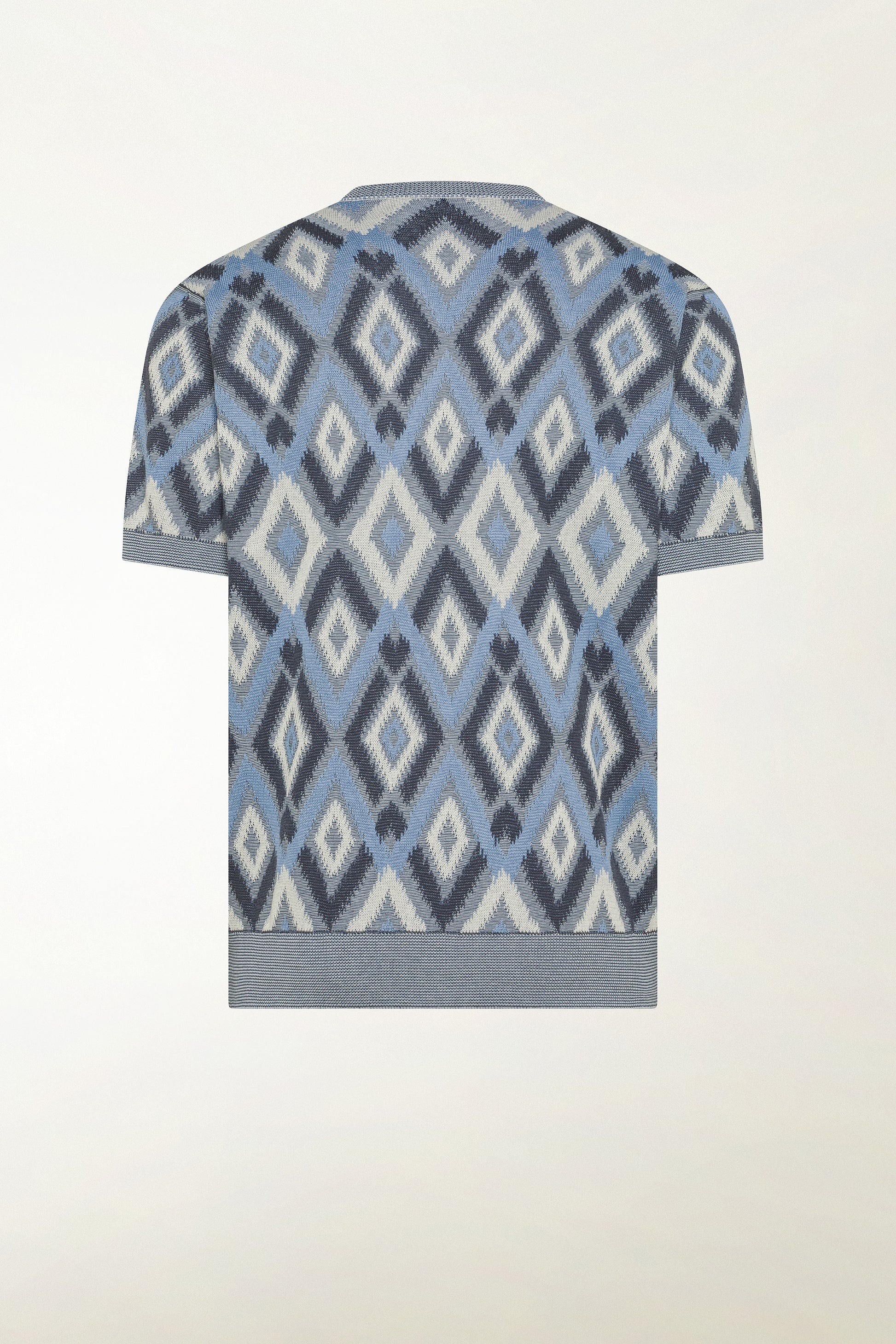 Blue silk and cotton crewneck | PIACENZA 1733