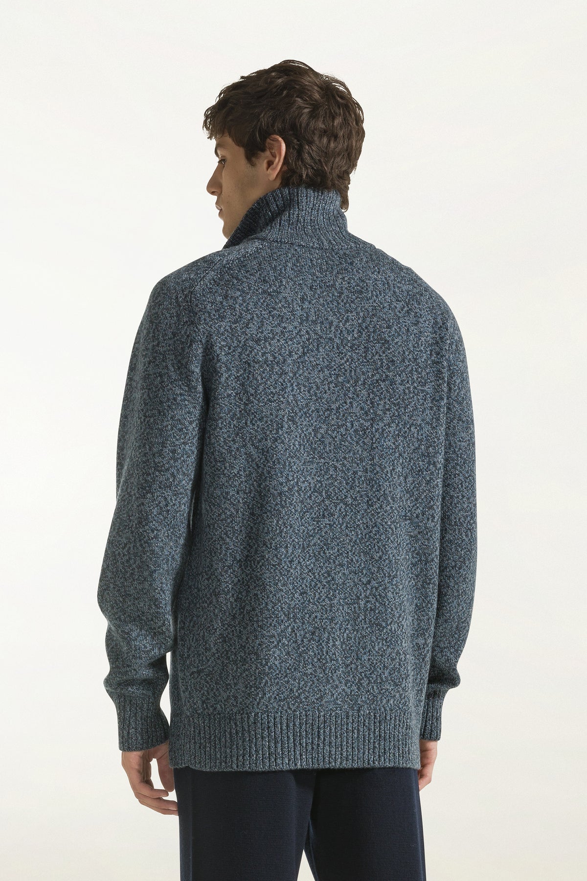 Cardigan in lana color jeans