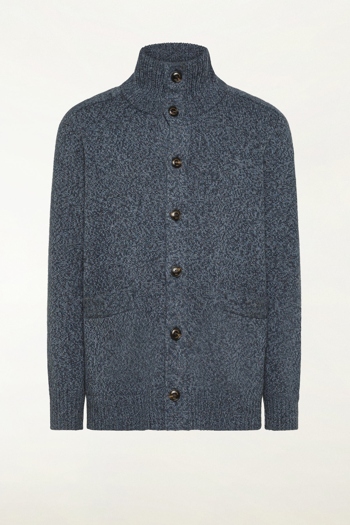 Cardigan in lana color jeans | PIACENZA 1733