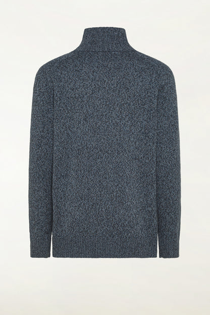 Cardigan in lana color jeans | PIACENZA 1733