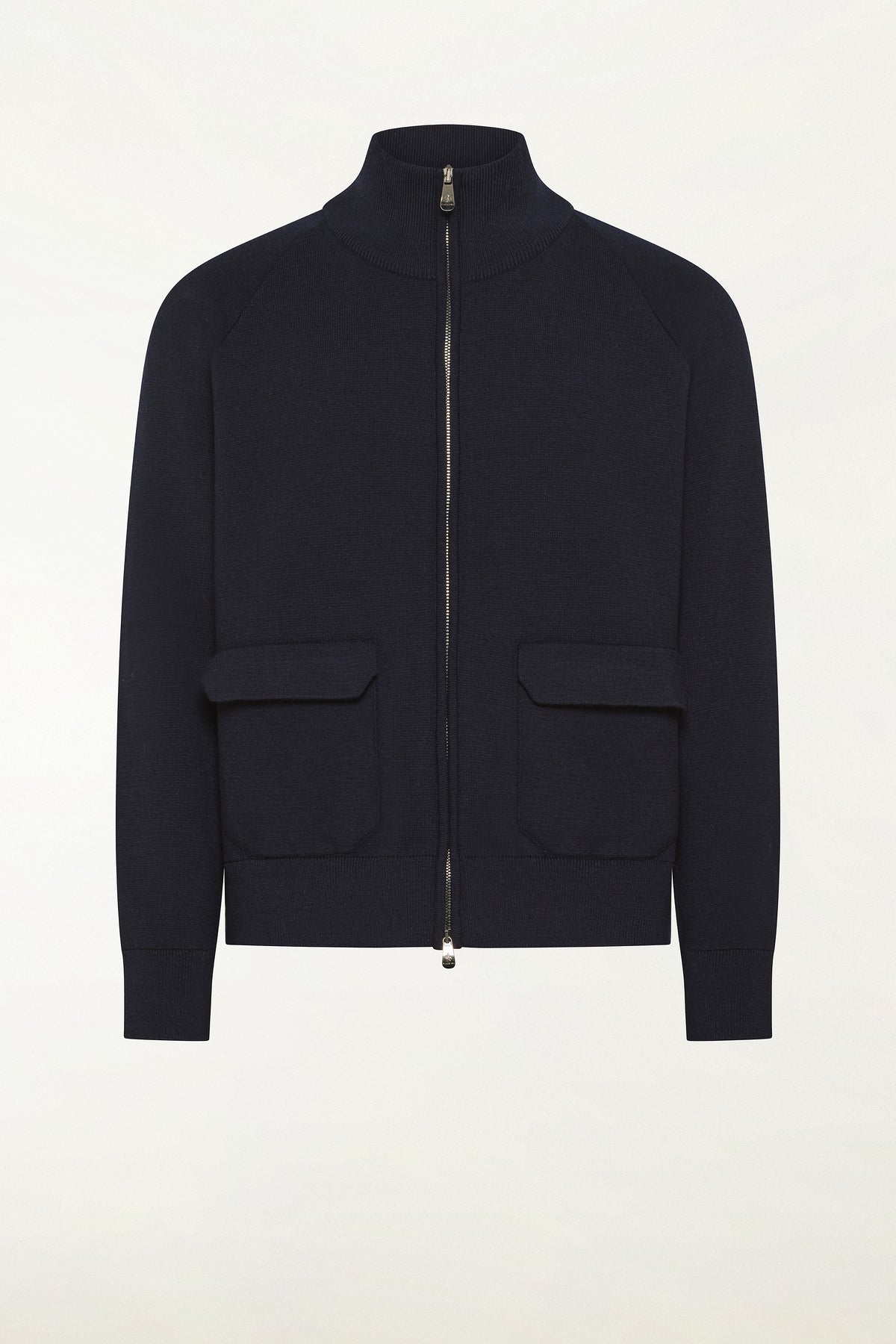 Navy blue wool bomber jacket | PIACENZA 1733