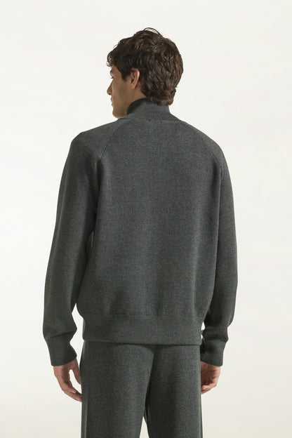 Anthracite wool bomber jacket | PIACENZA 1733