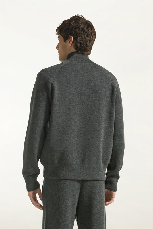 Anthracite wool bomber jacket - new HP arrivals | PIACENZA 1733