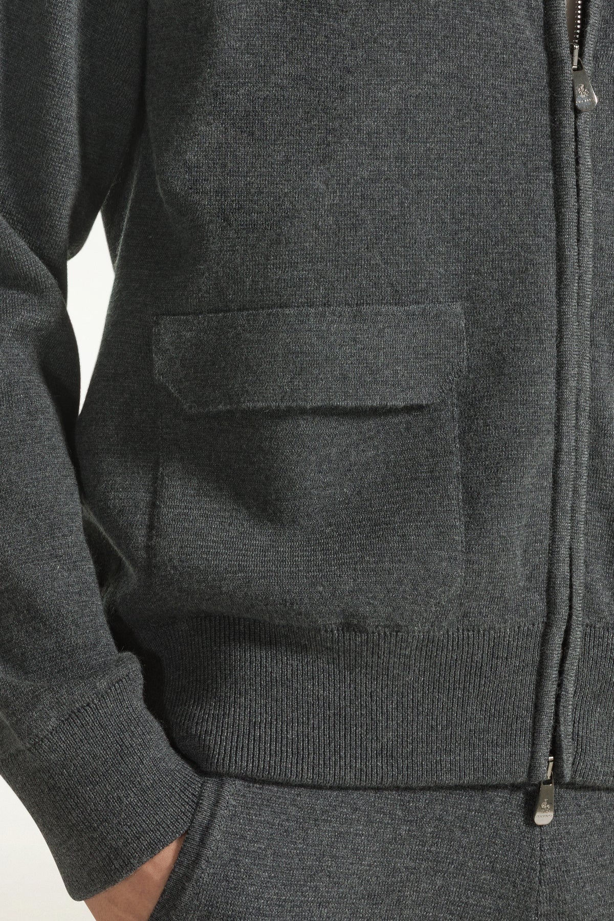 Anthracite wool bomber jacket