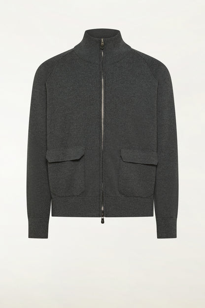 Anthracite wool bomber jacket | PIACENZA 1733