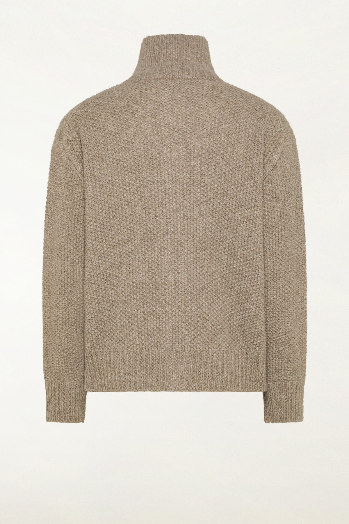Natural-coloured baby alpaca and wool cardigan
