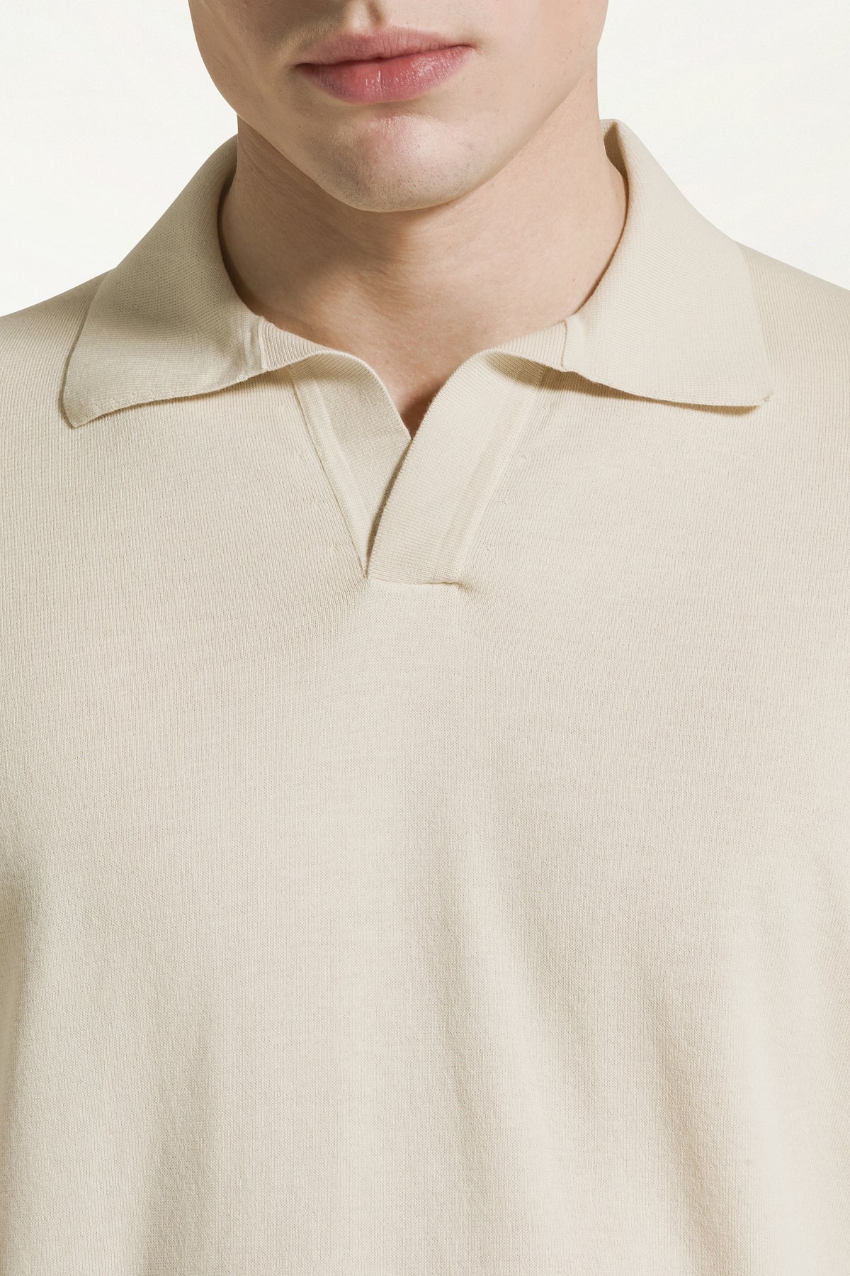 Cream-colored cotton polo shirt | PIACENZA 1733