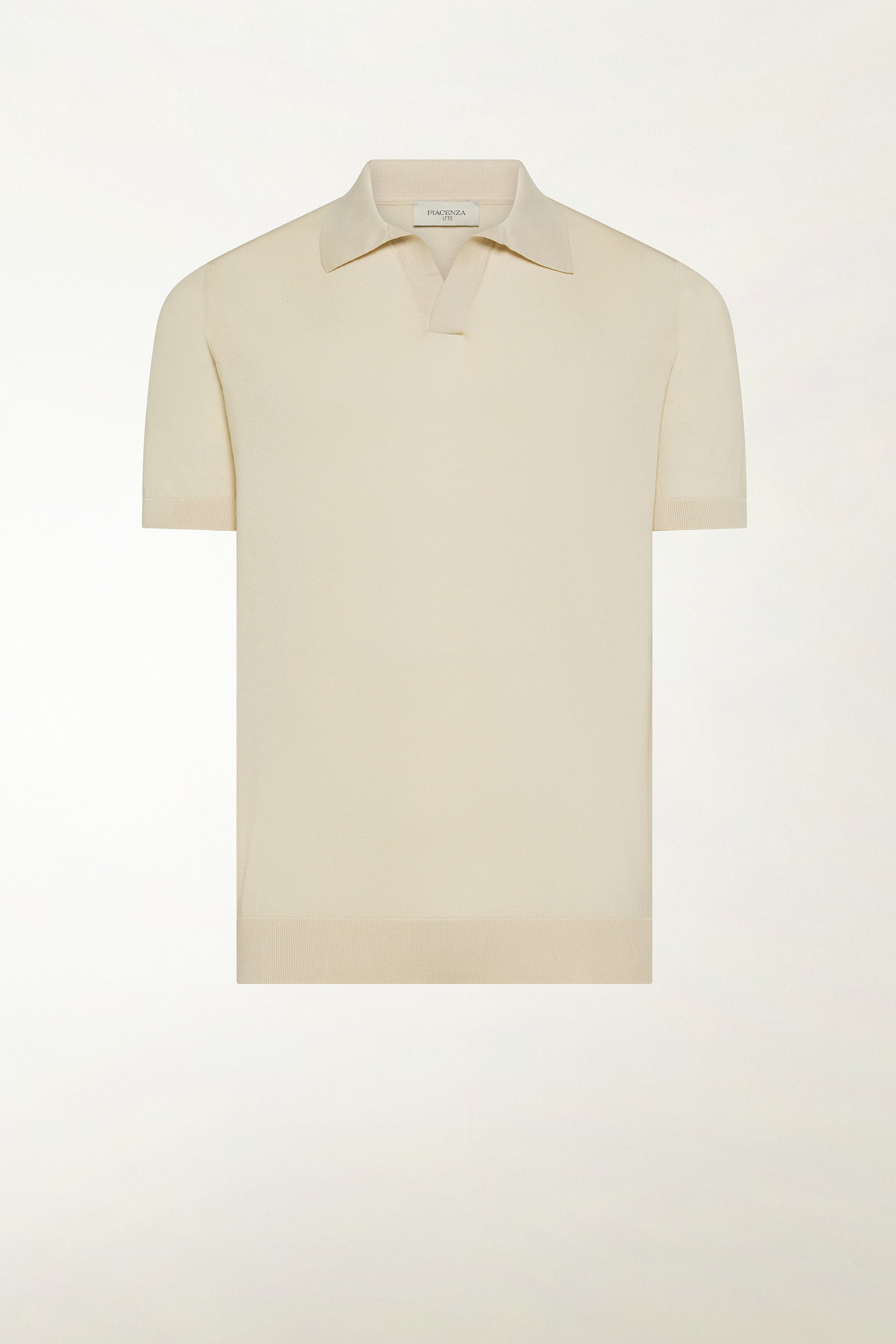 Cream-colored cotton polo shirt | PIACENZA 1733