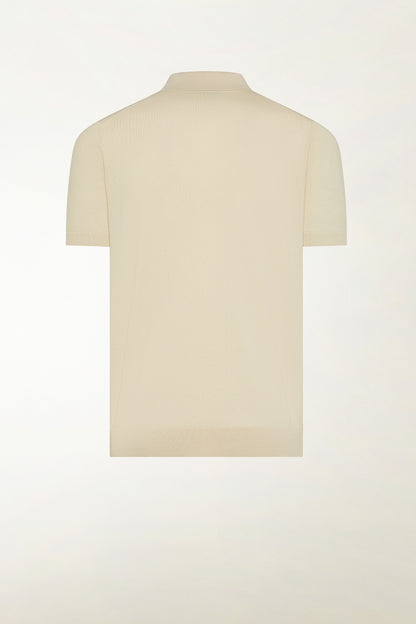 Cream-colored cotton polo shirt | PIACENZA 1733
