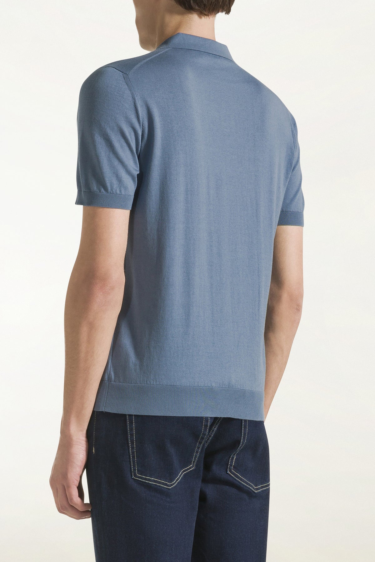 Jeans blue cotton polo shirt