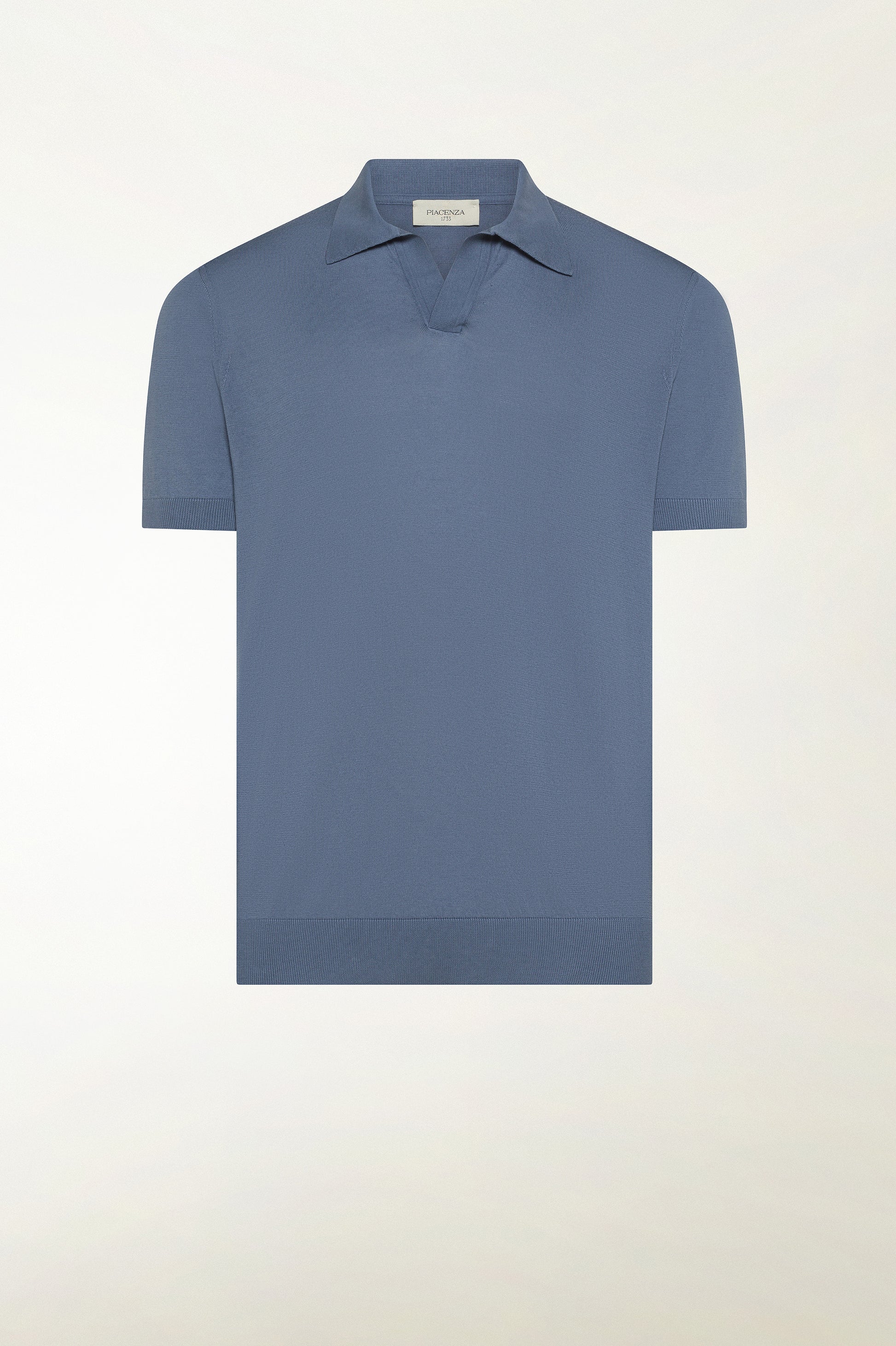 Jeans blue cotton polo shirt | PIACENZA 1733
