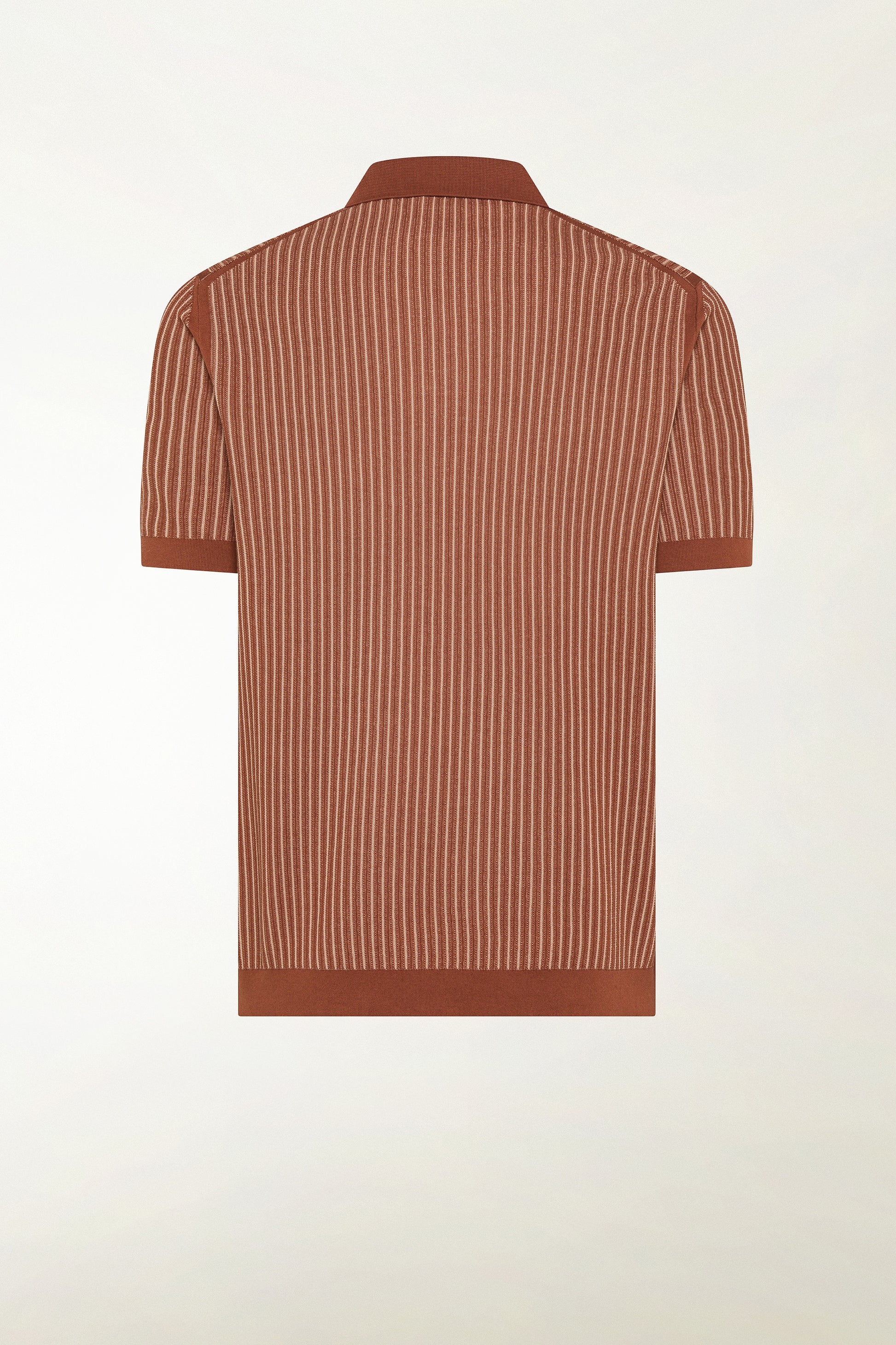 Rust-colored cotton polo shirt | PIACENZA 1733