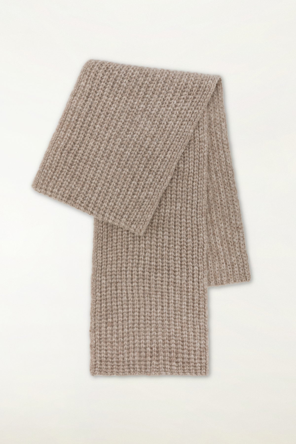 Baby alpaca and natural wool scarf