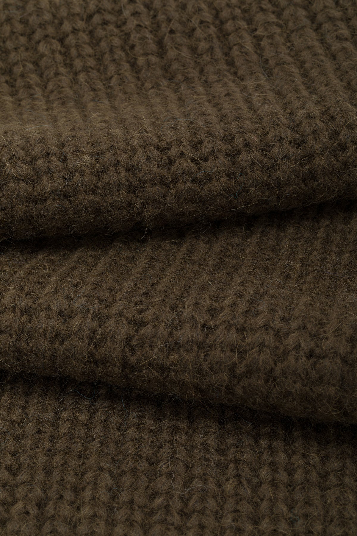 Moss green baby alpaca and wool scarf