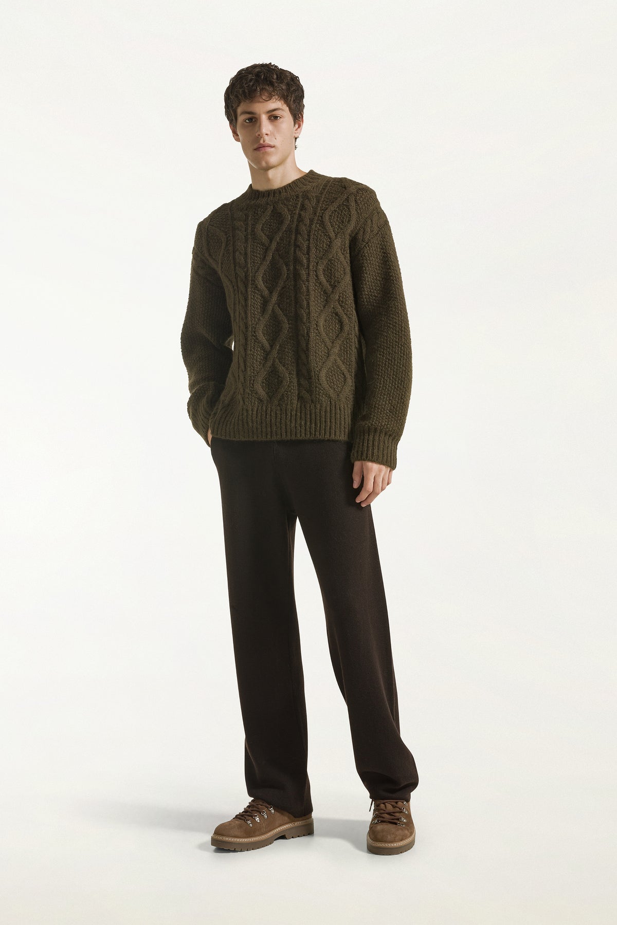 Pantalone in lana color marrone