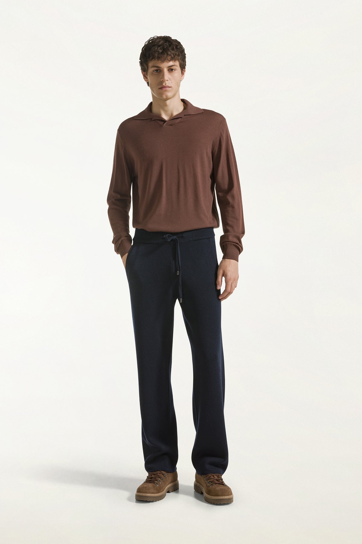 Navy wool trousers