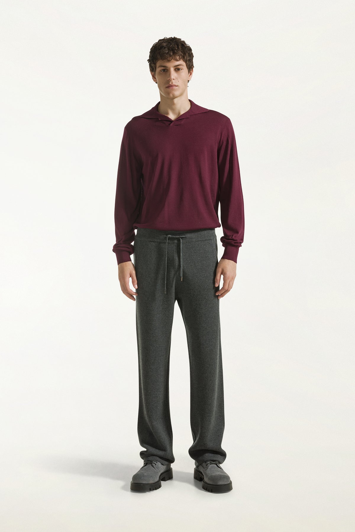 Charcoal wool trousers | PIACENZA 1733