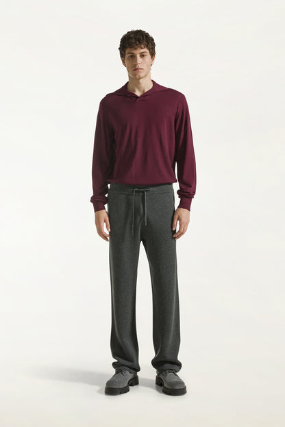Charcoal wool trousers | PIACENZA 1733
