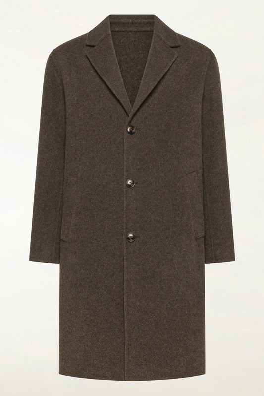 Brown cashmere coat - Men's Outerwear | PIACENZA 1733
