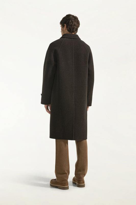 Brown wool coat - Men's Outerwear | PIACENZA 1733