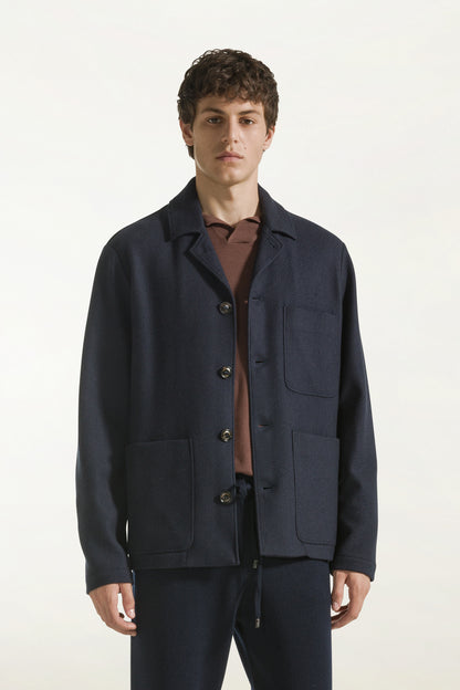 Giacca in cashmere color blu | PIACENZA 1733