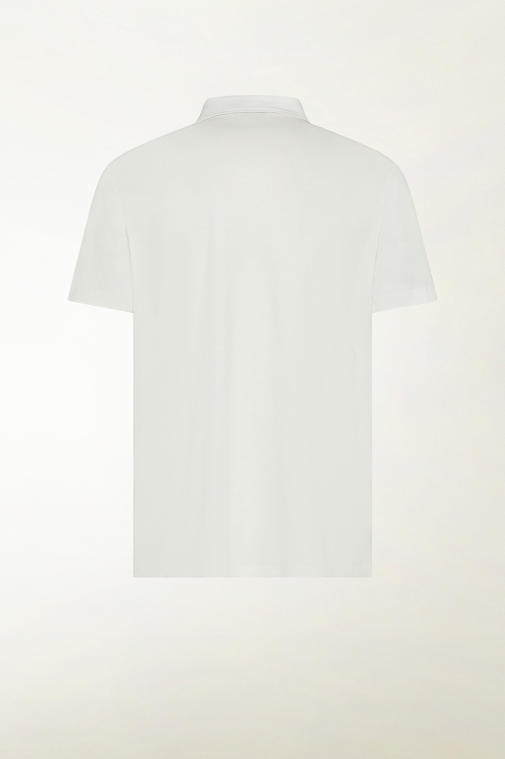 White short-sleeved polo shirt without buttons | PIACENZA 1733