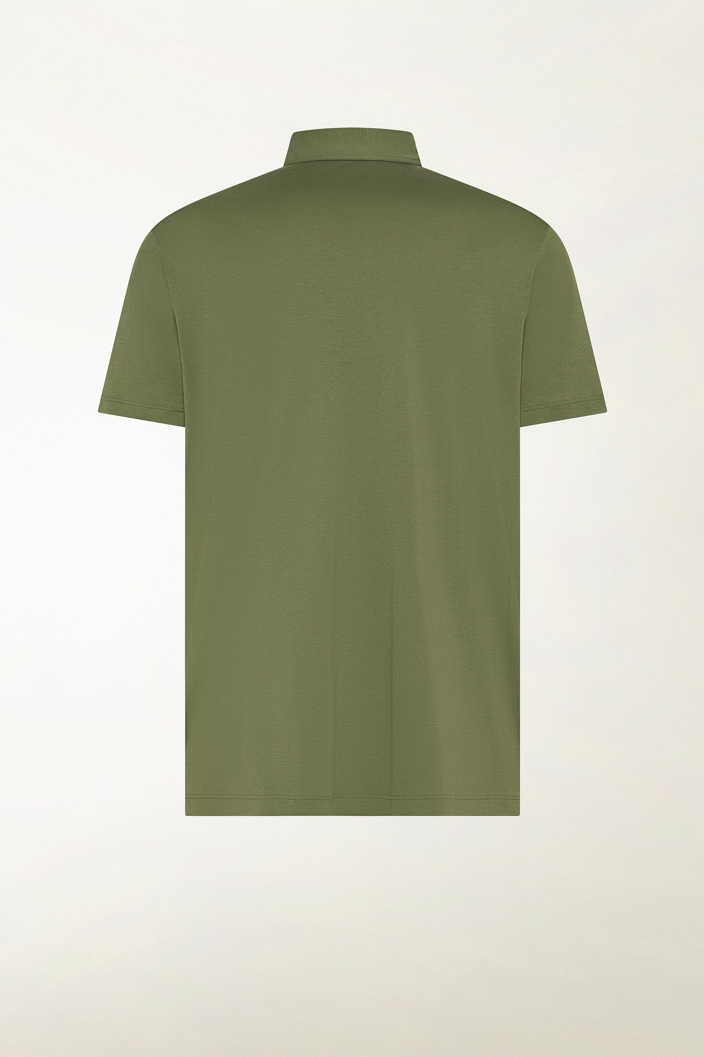 Polo con bottoni maniche corte color verde