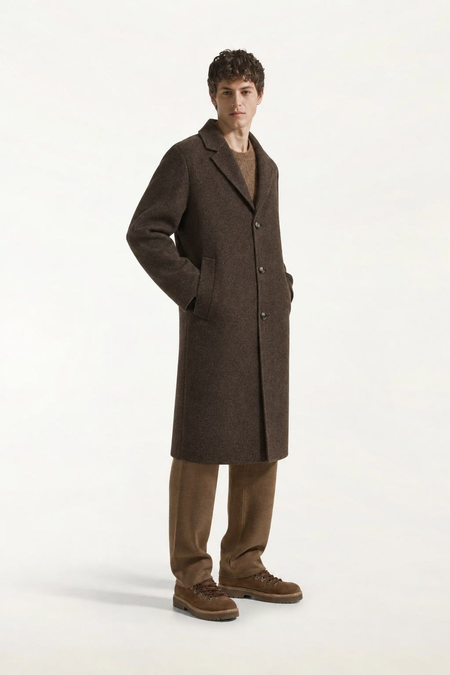 Brown cashmere coat
