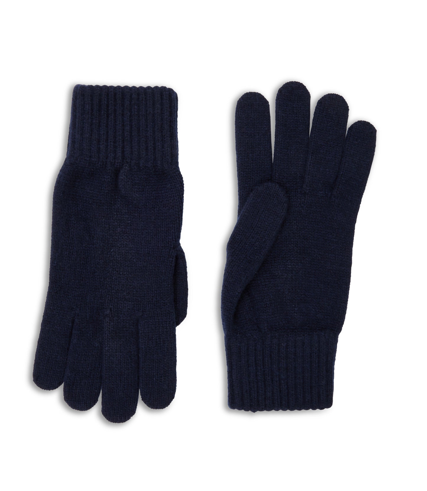 Guanti in puro Cashmere Blu